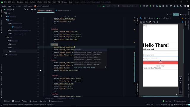 Android Login screen #part1 (login, register, firebase, shared preference, etc) смотреть онлайн