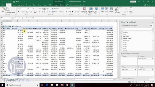 How to use Pivot Table in Microsoft Excel 2016 2013 2007 Tutorial смотреть онлайн
