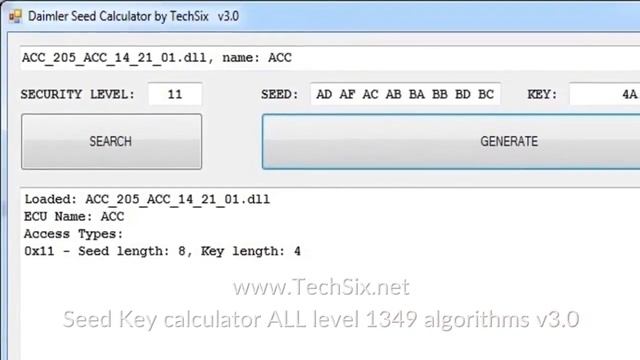 Seed Key calculator ALL Level ALL module 1349 Algorithm TechSix смотреть онлайн
