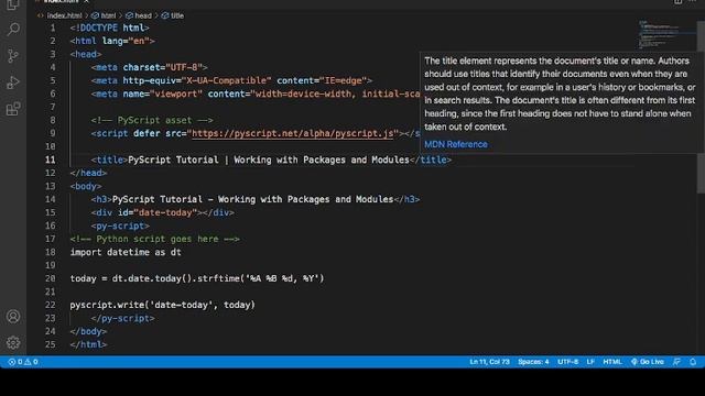 PyScript Tutorial - 004 | Modules and Packages смотреть онлайн