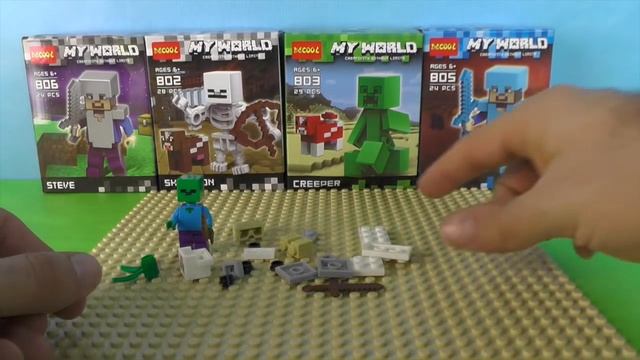 Майнкрафт герои распаковка игрушек Minecraft Hero unboxing toy смотреть онлайн