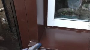 Наружная отделка окна металлическими откосами