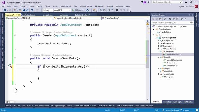 Get Started with EntityFramework 7 with ASP.NET 5 смотреть онлайн