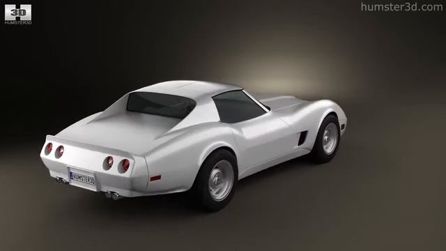 Chevrolet Corvette Stingray (C3) Coupe 1973 by 3D model store Humster3D.com смотреть онлайн