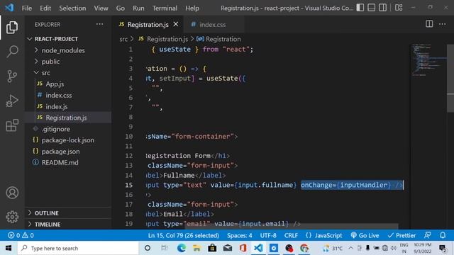 How to Create Registration Form Using useState Hook смотреть онлайн