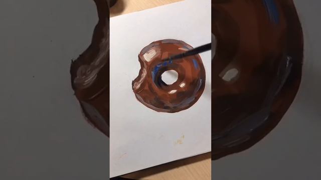 Как нарисовать пончик #художник #Творчество #Рисунок #картина #лайфхак #арт #Туториал смотреть онлайн