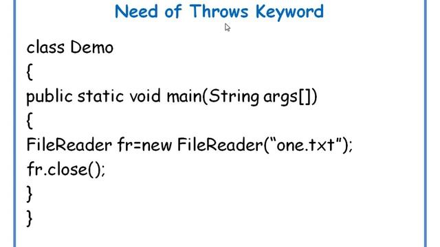 Throws Keyword in JAVA||JAVA in Telugu Lecture-66 смотреть онлайн