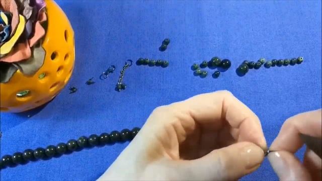 Украшения из натуральных камней. Украшения своими руками. Бусы. Браслет. Змеевик. смотреть онлайн