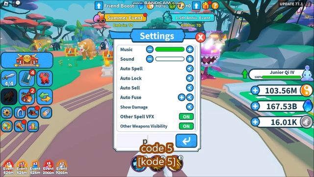 NEW UPDATE CODES *UPDATE 77* [1.5 Year] Weapon Fighting Simulator ROBLOX | ALL CODES | JULY 15, 202 смотреть онлайн