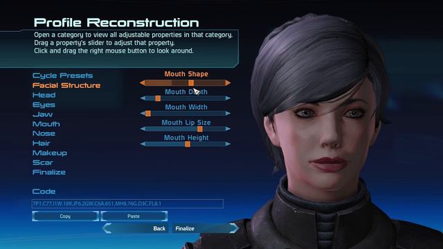 Mass Effect Legendary Edition - Beautiful Character Creation (Female Shepard)