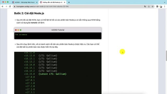 Hướng dẫn cài đặt Node js với NVM trên Ubuntu 22.04 смотреть онлайн
