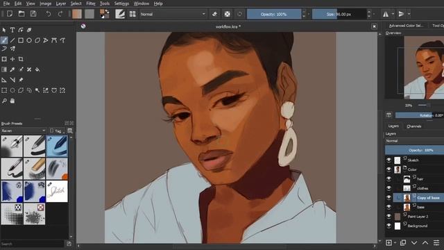 How I Paint Digital Portraits in Krita смотреть онлайн
