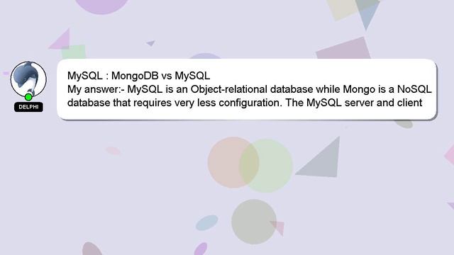 MySQL : MongoDB vs MySQL смотреть онлайн