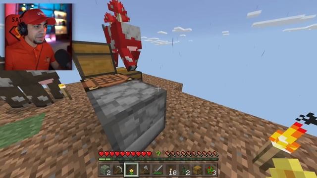 ماين كرافت : تحدي بلوك واحد فقط لكن الكريبر فاجئنا | Minecraft !! ??