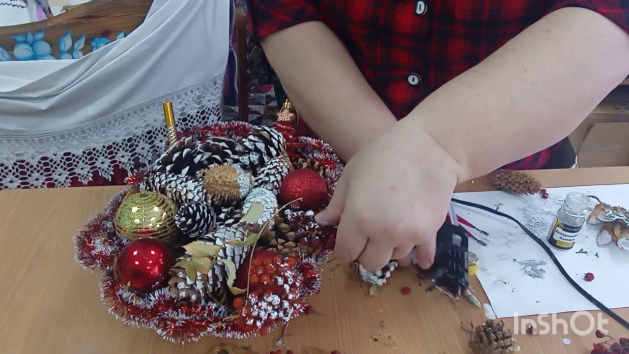 Изготовление Новогодней вазочки Урясова Л Б смотреть онлайн