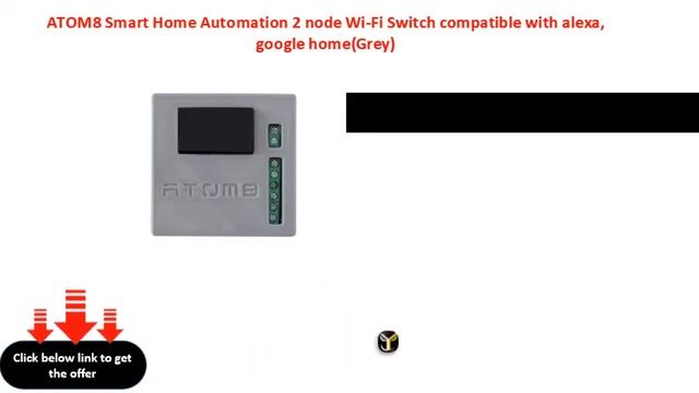 ATOM8 Smart Home Automation 2 node Wi Fi Switch compatible with alexa, google homeGrey смотреть онлайн
