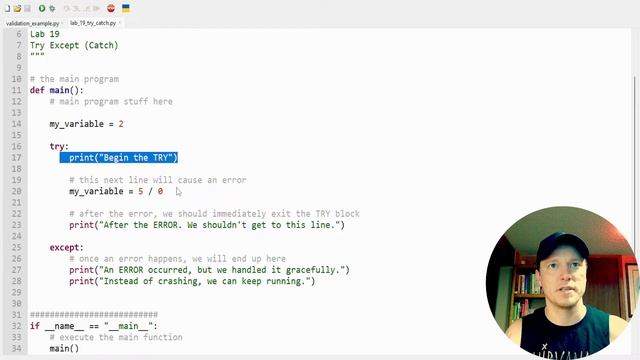 2022: Intro to Python - lab 19 - Try Except смотреть онлайн