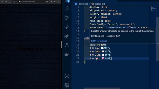 How to make Glowing Text in HTML CSS only ? смотреть онлайн