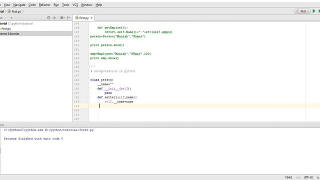 Encapsulation in python | Getter and setter | Lecture 17 смотреть онлайн