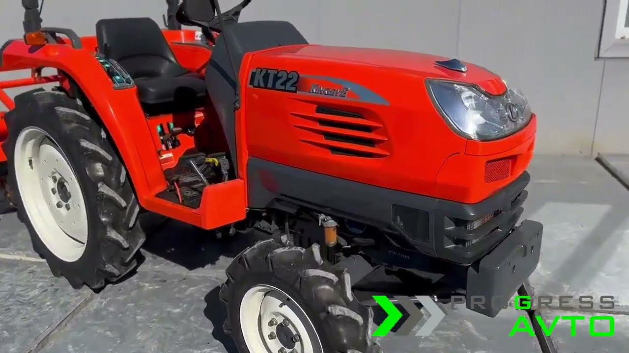 Kubota KT22 Мини трактор японский с ПСМ Почвенная фреза RL-4T (рабочая ширина 140 см.) смотреть онлайн