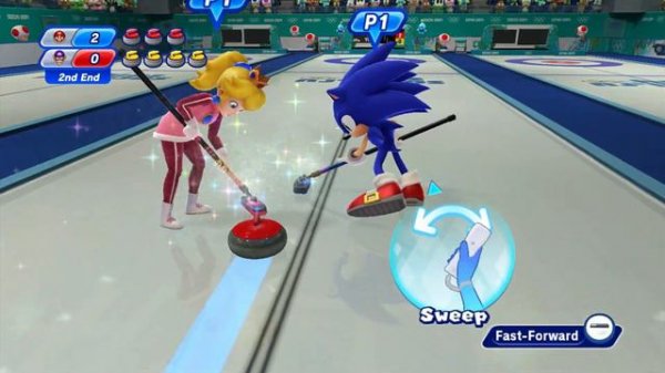 Mario & Sonic at the Sochi 2014 Olympic Winter Games - Curling #89 (Team Mario)