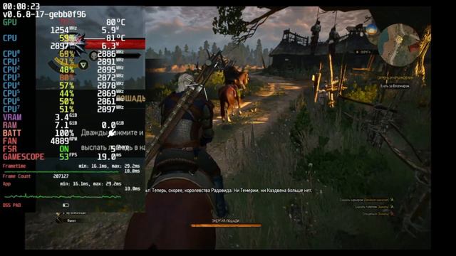 The Witcher 3 - Perfomance Test On Steam Deck