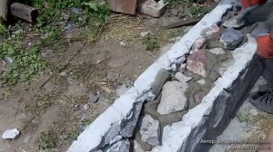 Кладка бутового камня.Забутовка.