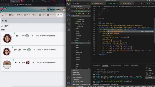 Gift exchange built with VueJS and GunDB. Part 3. смотреть онлайн