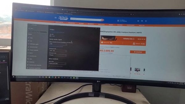 Review monitor LG 34WP65C-B Ultrawide 34" QHD 160hz 6 dias de uso