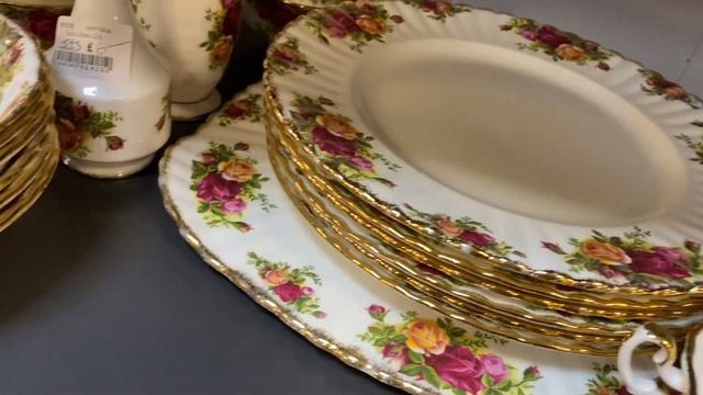 Барахолка LONDON ?? Royal Albert Royal Grafton Harlequin Cobalt Glass Claude Monet Фарфор Винтаж