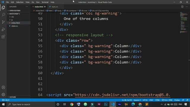 Grid system in Bootstrap 5 in hindi смотреть онлайн