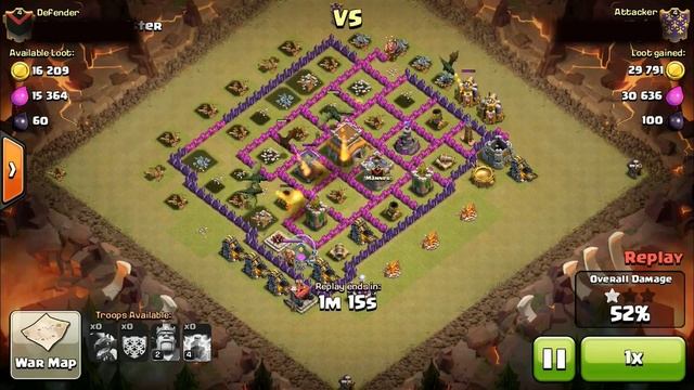 Clash of Clans - Attack Strategy Level 1 Dragons VS (3) Level 4 Air Defenses смотреть онлайн
