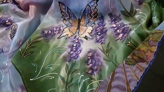 Батик: Лаванда Микс. коллекция шарфов. Batik: LavenderMix.Collection of scarves. Принимаю заказы. смотреть онлайн