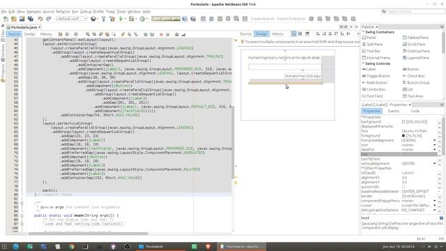 Curso de Java Netbeans Completo☕ [01.- Crear una interfaz gráfica con netbeans GUI] смотреть онлайн