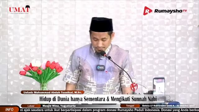 Hidup di Dunia hanya Sementara & Mengikuti Sunnah Nabi - Ustadz Muhammad Abduh Tuasikal, M.Sc. смотреть онлайн