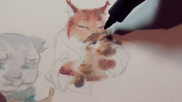 Drawing my OCs - Quicksilver the Snow Leopard Tabaxi and her family смотреть онлайн