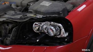 Volvo XC 90  установка светодиодных линз Luma i3