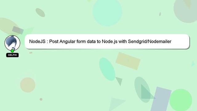 NodeJS : Post Angular form data to Node.js with Sendgrid/Nodemailer смотреть онлайн