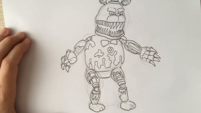 How To Draw Nightmare From FNaF 4 Step By Step Video Lesson смотреть онлайн