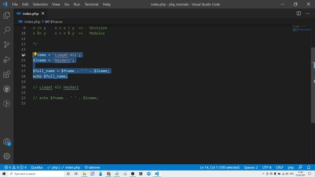 Assignments operator in PHP | PHP tutorial смотреть онлайн