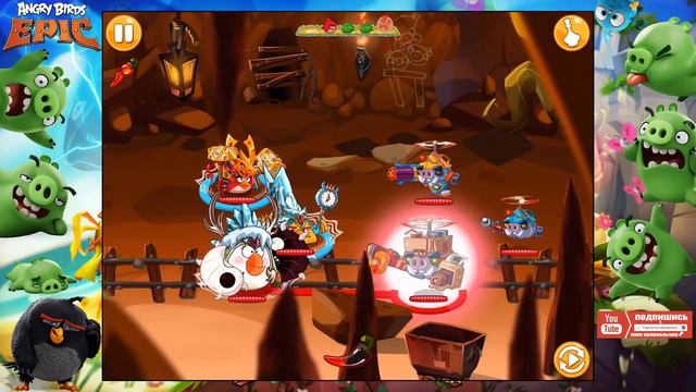 Angry Birds Epic #387 ПЕЩЕРА 23 LVL 2 ВРЕДОНОСНЫЙ ТУМАН Геймплей Walkthrough Мультик игра для детей смотреть онлайн