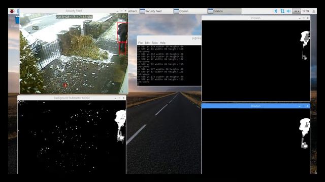 OpenCV 3 and Python 3 motion detection on a Raspberry Pi 3 using Mog2 Background Subtraction смотреть онлайн