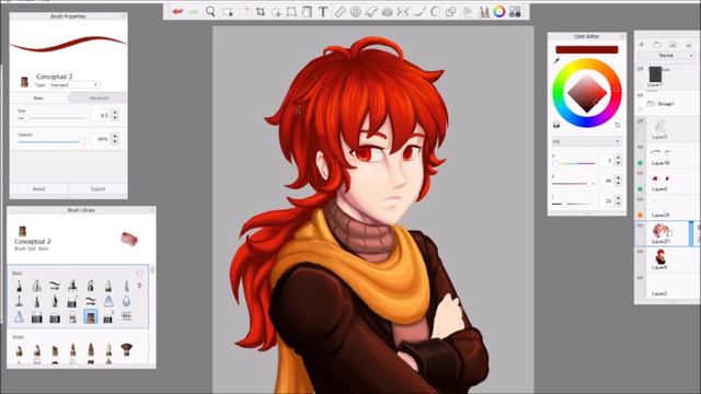 Digitally Painting Diluc Speedpaint (Genshin Impact Fanart) смотреть онлайн