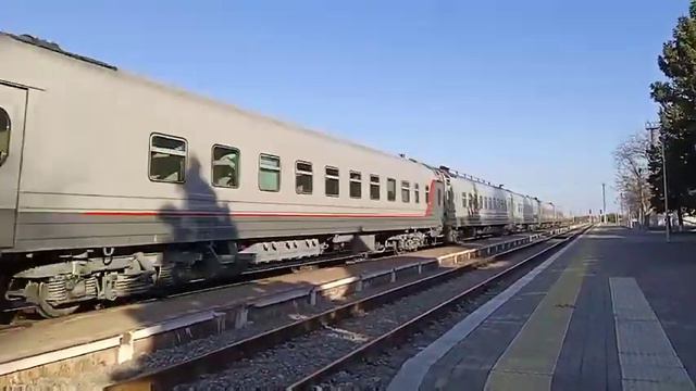 Вечерний пассажирский поезд "Таврия" Омск-Симферополь напоминает лето. смотреть онлайн