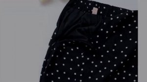 Черная юбка в горох, шифоновая юбка в черный горошек в Корейском стиле