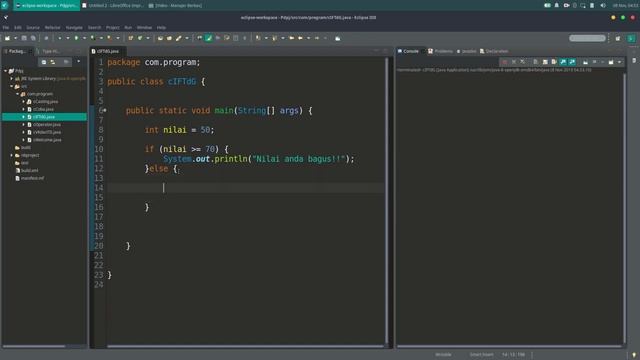 #7 IF Tunggal dan IF Ganda pada JAVA | DASAR PEMROGRAMAN JAVA смотреть онлайн