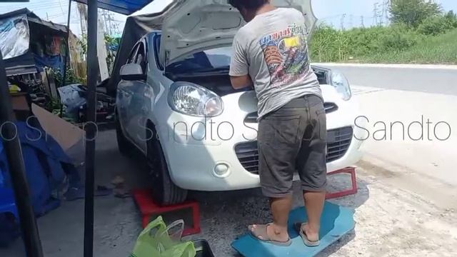 นิสสัน มาร์ช Nissan March เครื่องสะดุดเร่งไม่ขึ้น ไฟเครื่องโชว์ คอยล์เสีย เครื่องสแกนรีเซ็ทค่าต่างๆ