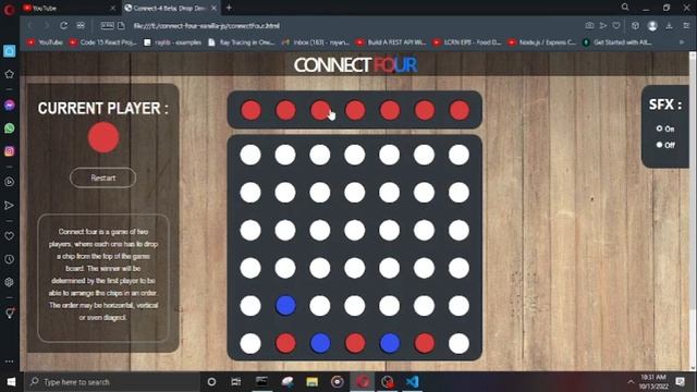 Connect 4 - Vanilla - JS смотреть онлайн