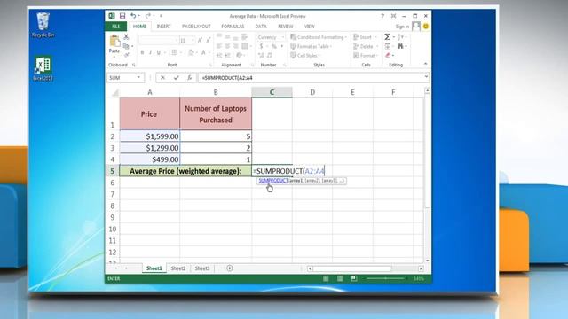 How to use the Excel Weighted Average Formula in Excel 2013 смотреть онлайн
