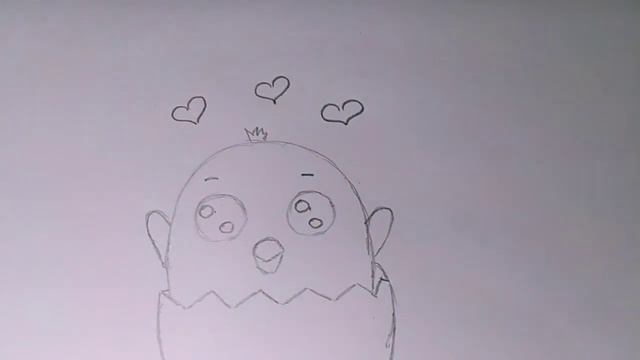 Как нарисовать цыплёнка просто, рисунки для детей смотреть онлайн